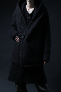 画像をギャラリービューアに読み込む, forme d'expression exclusive Hooded Cardigan Short-Coat (Black)