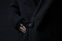画像をギャラリービューアに読み込む, forme d'expression exclusive Hooded Cardigan Short-Coat (Black)