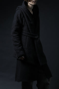 画像をギャラリービューアに読み込む, forme d'expression exclusive Hooded Cardigan Short-Coat (Black)