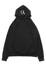 画像をギャラリービューアに読み込む, Y's REGULAR FIT LOGO SWEATER HOODIE (BLACK)
