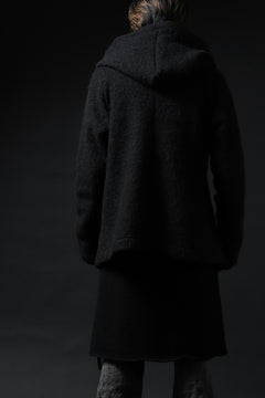 画像をギャラリービューアに読み込む, forme d'expression exclusive Hooded Cardigan Short-Coat (Black)