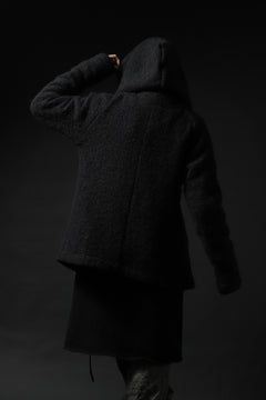 画像をギャラリービューアに読み込む, forme d'expression exclusive Hooded Cardigan Short-Coat (Black)
