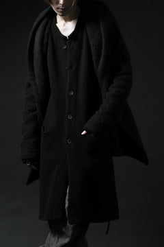 画像をギャラリービューアに読み込む, forme d'expression exclusive Hooded Cardigan Short-Coat (Black)