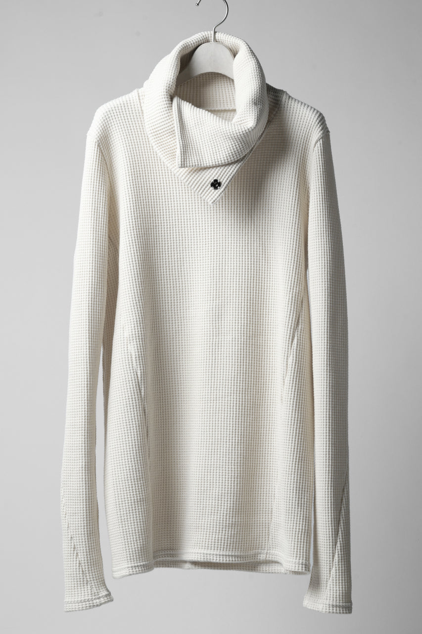 画像をギャラリービューアに読み込む, A.F ARTEFACT exclusive 2WAY HIGHNECK TOPS / WAFFLE JERSEY (ECRU)