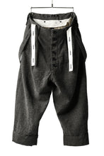 画像をギャラリービューアに読み込む, KLASICA BARREL-TWEED SUSPENDER TROUSERS / OFF TWEED WOOL (MIX)