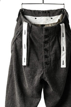画像をギャラリービューアに読み込む, KLASICA BARREL-TWEED SUSPENDER TROUSERS / OFF TWEED WOOL (MIX)