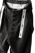 画像をギャラリービューアに読み込む, KLASICA BARREL-TWEED SUSPENDER TROUSERS / OFF TWEED WOOL (MIX)