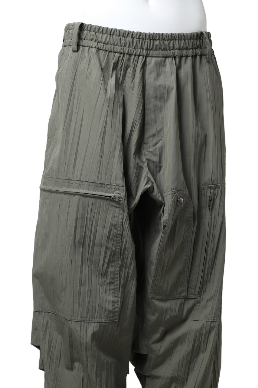 画像をギャラリービューアに読み込む, Y's.... WRINKLE TEXTURE TACTICAL PANTS (KHAKI)