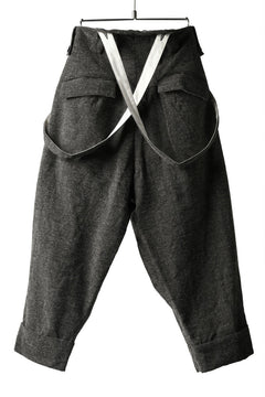 画像をギャラリービューアに読み込む, KLASICA BARREL-TWEED SUSPENDER TROUSERS / OFF TWEED WOOL (MIX)