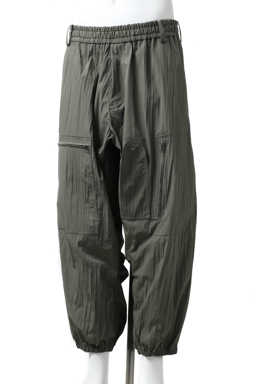 画像をギャラリービューアに読み込む, Y's.... WRINKLE TEXTURE TACTICAL PANTS (KHAKI)