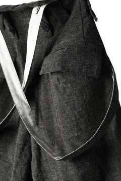 画像をギャラリービューアに読み込む, KLASICA BARREL-TWEED SUSPENDER TROUSERS / OFF TWEED WOOL (MIX)