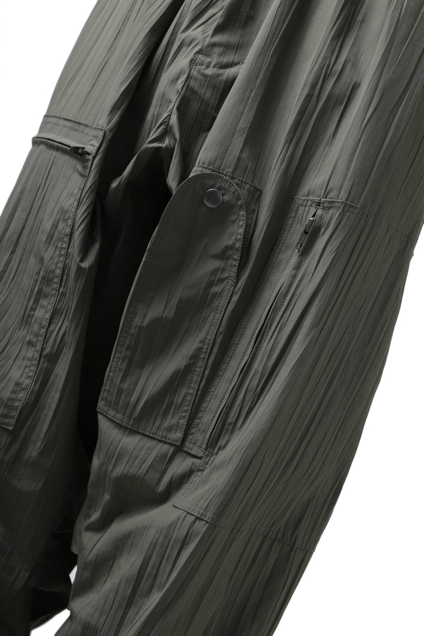 画像をギャラリービューアに読み込む, Y's.... WRINKLE TEXTURE TACTICAL PANTS (KHAKI)