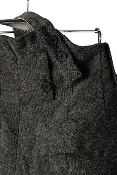 画像をギャラリービューアに読み込む, KLASICA BARREL-TWEED SUSPENDER TROUSERS / OFF TWEED WOOL (MIX)