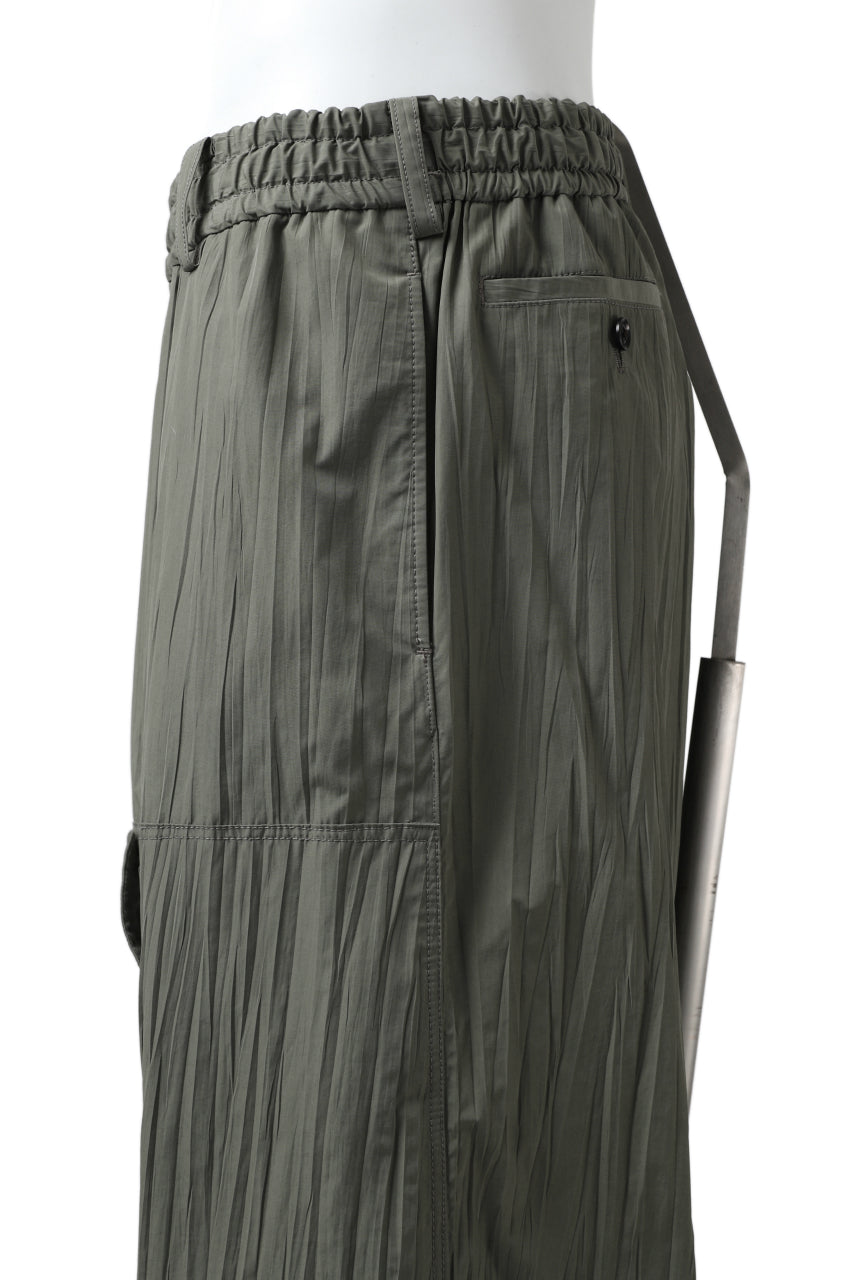 画像をギャラリービューアに読み込む, Y's.... WRINKLE TEXTURE TACTICAL PANTS (KHAKI)