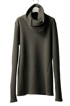 画像をギャラリービューアに読み込む, A.F ARTEFACT exclusive 2WAY HIGHNECK TOPS / WAFFLE JERSEY (KHAKI)