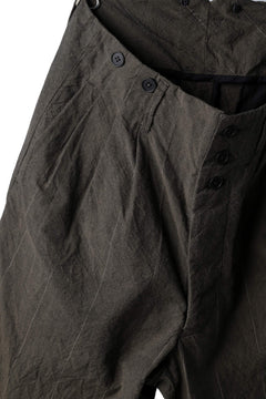 画像をギャラリービューアに読み込む, KLASICA MORROW-OCN TAPERED TROUSERS / IKAT DYED STRIPE COTTON  (CINNAMON)