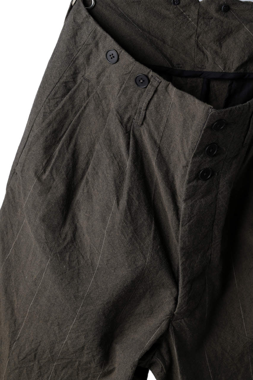 画像をギャラリービューアに読み込む, KLASICA MORROW-OCN TAPERED TROUSERS / IKAT DYED STRIPE COTTON  (CINNAMON)