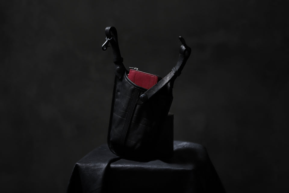 Load image into Gallery viewer, ISAMU KATAYAMA BACKLASH WAIST HANG BAG / DOUBLE-SHOULDER OBJECT DYED (BLACK)