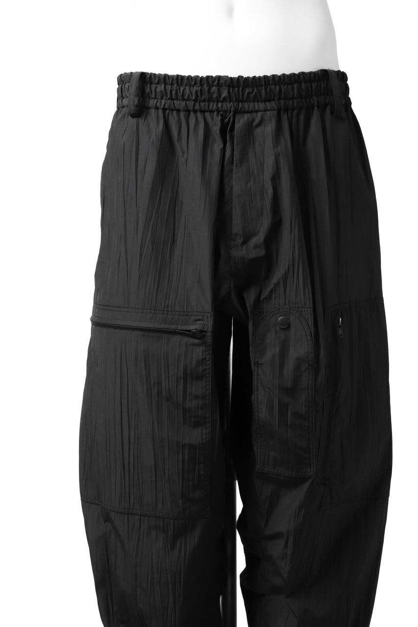画像をギャラリービューアに読み込む, Y's.... WRINKLE TEXTURE TACTICAL PANTS (BLACK)