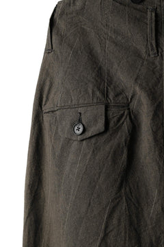 画像をギャラリービューアに読み込む, KLASICA MORROW-OCN TAPERED TROUSERS / IKAT DYED STRIPE COTTON  (CINNAMON)