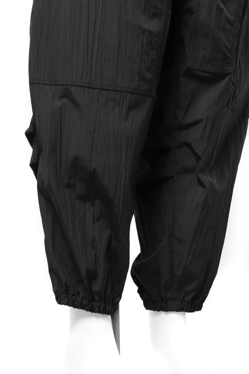 画像をギャラリービューアに読み込む, Y's.... WRINKLE TEXTURE TACTICAL PANTS (BLACK)