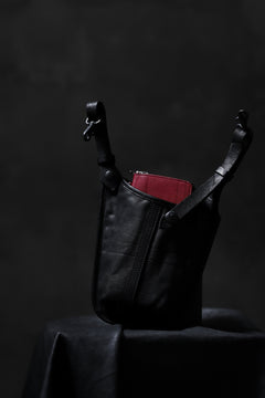 Load image into Gallery viewer, ISAMU KATAYAMA BACKLASH WAIST HANG BAG / DOUBLE-SHOULDER OBJECT DYED (BLACK)