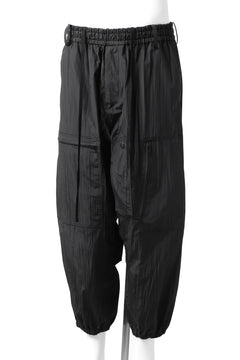 画像をギャラリービューアに読み込む, Y's.... WRINKLE TEXTURE TACTICAL PANTS (BLACK)