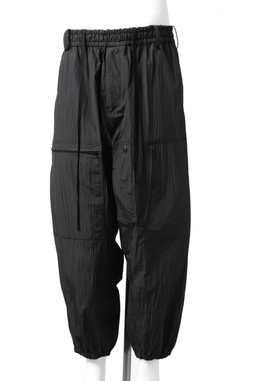 画像をギャラリービューアに読み込む, Y's.... WRINKLE TEXTURE TACTICAL PANTS (BLACK)