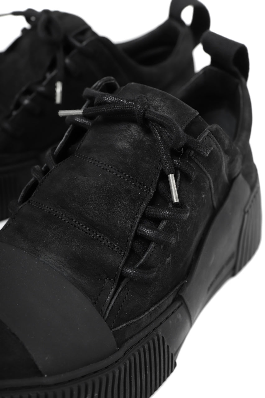 画像をギャラリービューアに読み込む, BORIS BIDJAN SABERI HORSE LEATHER LOW CUT SNEAKER / WASHED AND HAND TREATED "BAMBA2.1" (BLACK)