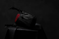 Load image into Gallery viewer, ISAMU KATAYAMA BACKLASH WAIST HANG BAG / DOUBLE-SHOULDER OBJECT DYED (BLACK)