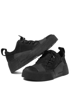 画像をギャラリービューアに読み込む, BORIS BIDJAN SABERI HORSE LEATHER LOW CUT SNEAKER / WASHED &amp; HAND TREATED &quot;BAMBA2.1-SIN&quot; (BLACK)