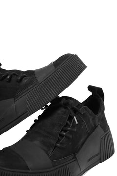 画像をギャラリービューアに読み込む, BORIS BIDJAN SABERI HORSE LEATHER LOW CUT SNEAKER / WASHED AND HAND TREATED "BAMBA2.1" (BLACK)