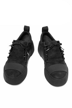 画像をギャラリービューアに読み込む, BORIS BIDJAN SABERI HORSE LEATHER LOW CUT SNEAKER / WASHED AND HAND TREATED &quot;BAMBA2.1&quot; (BLACK)