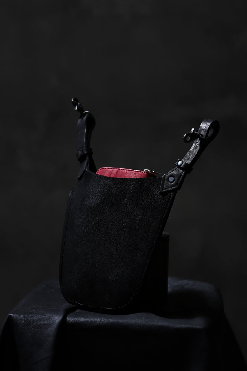 Load image into Gallery viewer, ISAMU KATAYAMA BACKLASH WAIST HANG BAG / DOUBLE-SHOULDER OBJECT DYED (BLACK)