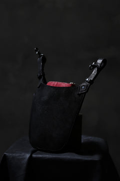 Load image into Gallery viewer, ISAMU KATAYAMA BACKLASH WAIST HANG BAG / DOUBLE-SHOULDER OBJECT DYED (BLACK)