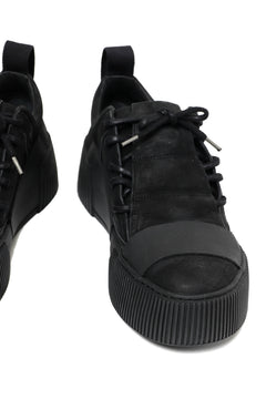 画像をギャラリービューアに読み込む, BORIS BIDJAN SABERI HORSE LEATHER LOW CUT SNEAKER / WASHED & HAND TREATED "BAMBA2.1-SIN" (BLACK)