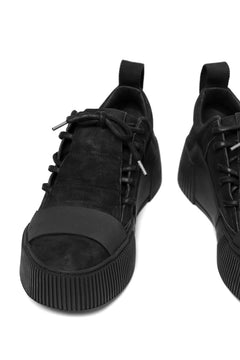 画像をギャラリービューアに読み込む, BORIS BIDJAN SABERI HORSE LEATHER LOW CUT SNEAKER / WASHED AND HAND TREATED "BAMBA2.1" (BLACK)