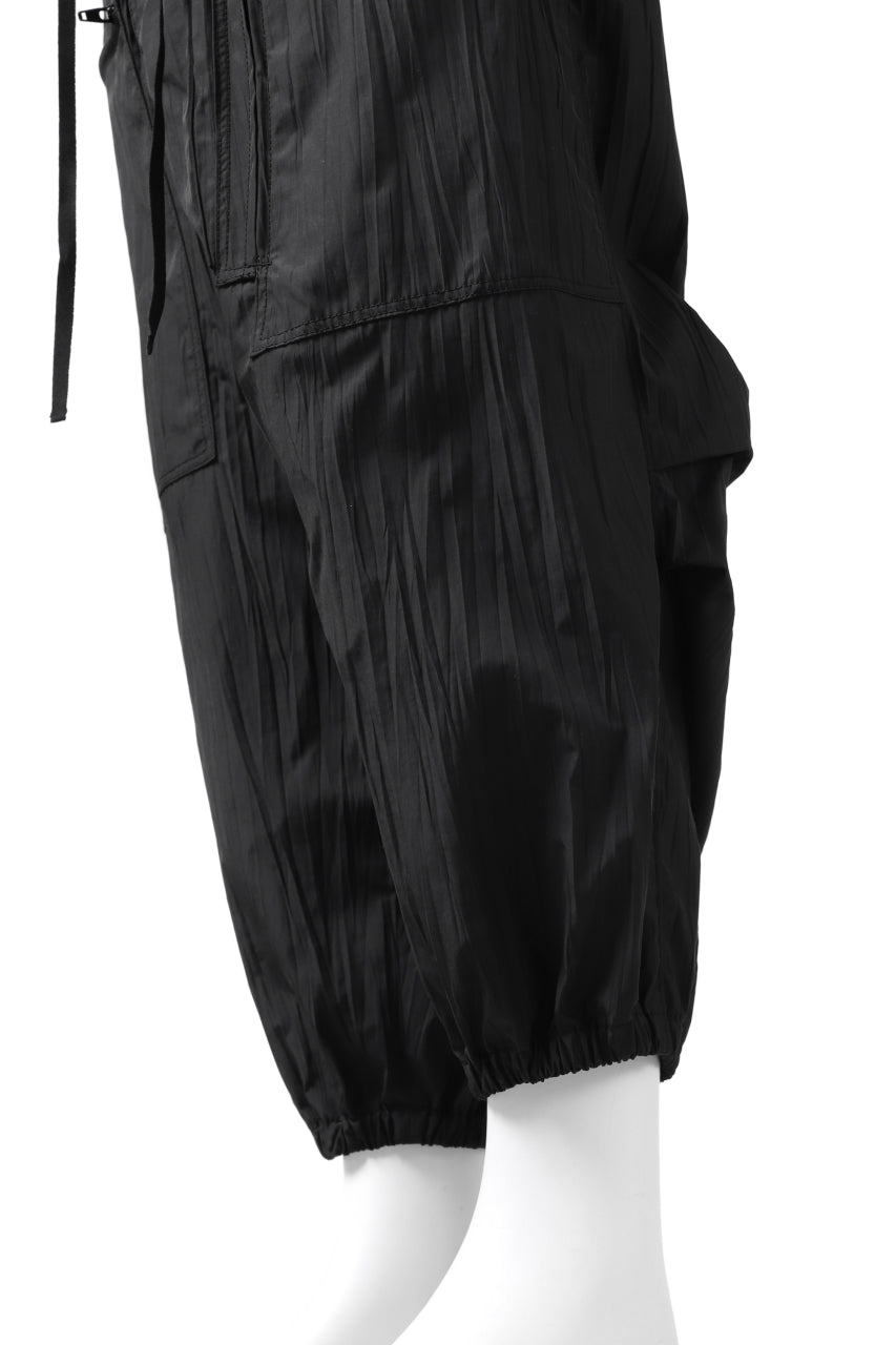 画像をギャラリービューアに読み込む, Y's.... WRINKLE TEXTURE TACTICAL PANTS (BLACK)
