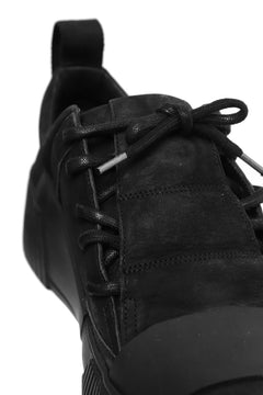 画像をギャラリービューアに読み込む, BORIS BIDJAN SABERI HORSE LEATHER LOW CUT SNEAKER / WASHED AND HAND TREATED "BAMBA2.1" (BLACK)