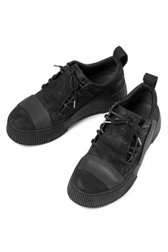 画像をギャラリービューアに読み込む, BORIS BIDJAN SABERI HORSE LEATHER LOW CUT SNEAKER / WASHED AND HAND TREATED &quot;BAMBA2.1&quot; (BLACK)