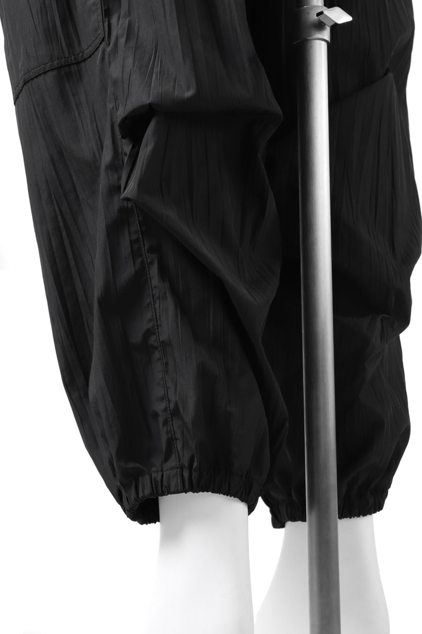 画像をギャラリービューアに読み込む, Y's.... WRINKLE TEXTURE TACTICAL PANTS (BLACK)