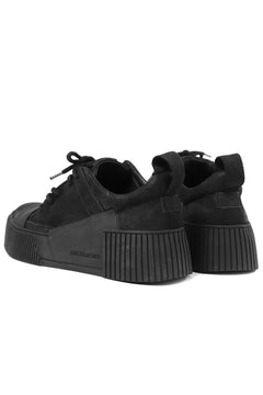 画像をギャラリービューアに読み込む, BORIS BIDJAN SABERI HORSE LEATHER LOW CUT SNEAKER / WASHED &amp; HAND TREATED &quot;BAMBA2.1-SIN&quot; (BLACK)