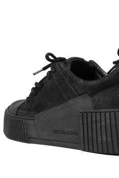 画像をギャラリービューアに読み込む, BORIS BIDJAN SABERI HORSE LEATHER LOW CUT SNEAKER / WASHED AND HAND TREATED "BAMBA2.1" (BLACK)