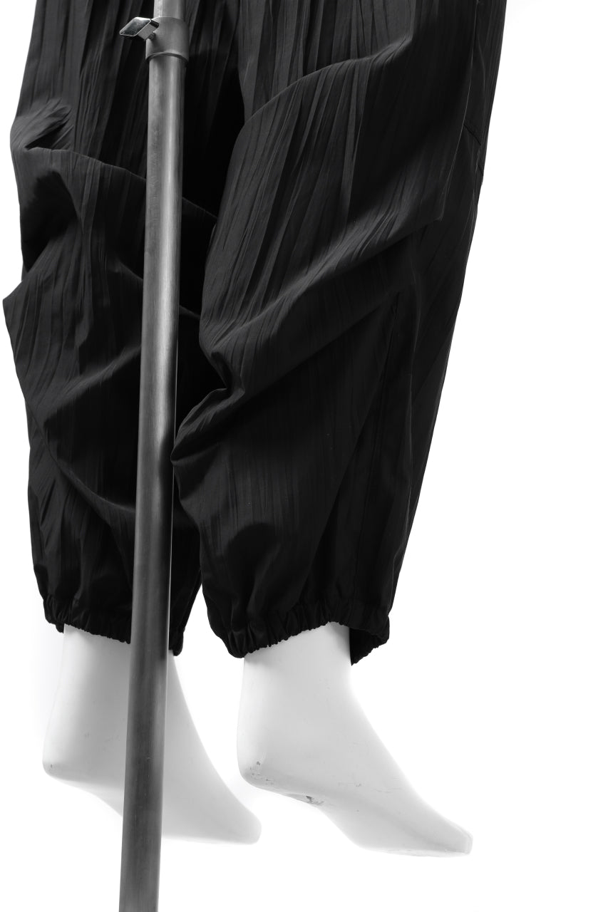 画像をギャラリービューアに読み込む, Y's.... WRINKLE TEXTURE TACTICAL PANTS (BLACK)