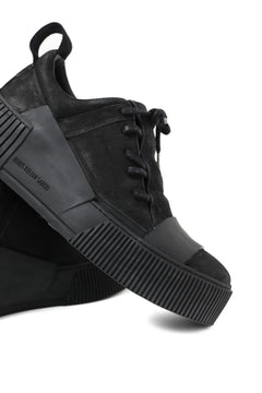 画像をギャラリービューアに読み込む, BORIS BIDJAN SABERI HORSE LEATHER LOW CUT SNEAKER / WASHED & HAND TREATED "BAMBA2.1-SIN" (BLACK)