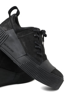 画像をギャラリービューアに読み込む, BORIS BIDJAN SABERI HORSE LEATHER LOW CUT SNEAKER / WASHED AND HAND TREATED "BAMBA2.1" (BLACK)