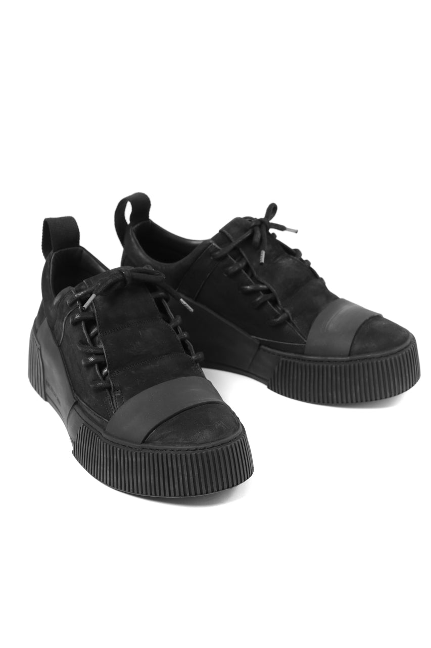 画像をギャラリービューアに読み込む, BORIS BIDJAN SABERI HORSE LEATHER LOW CUT SNEAKER / WASHED AND HAND TREATED &quot;BAMBA2.1&quot; (BLACK)