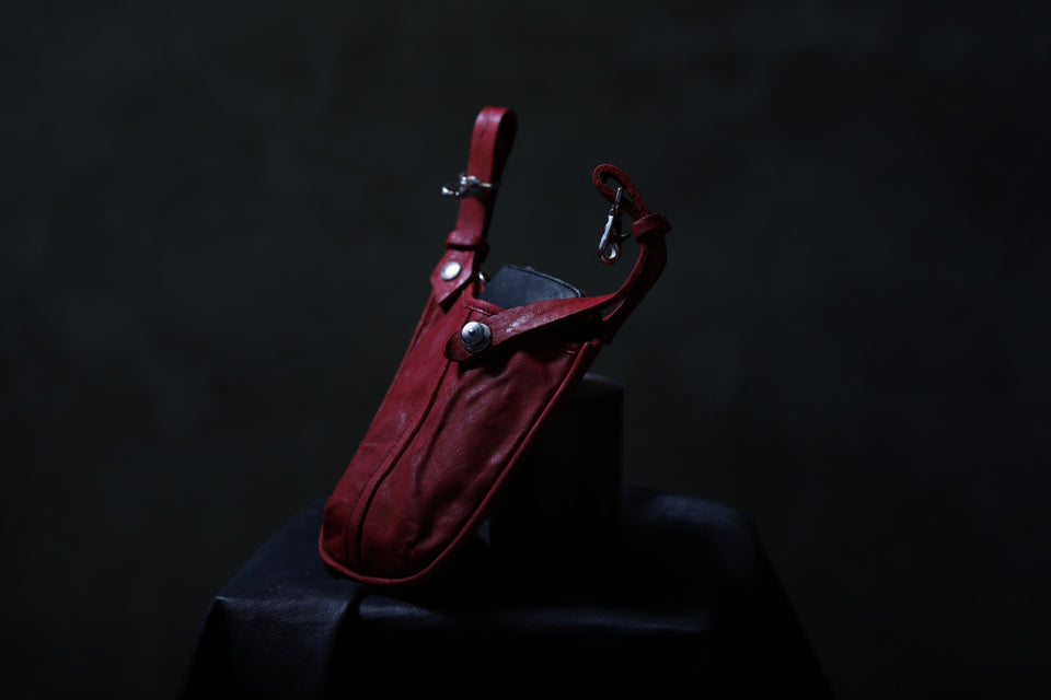 Load image into Gallery viewer, ISAMU KATAYAMA BACKLASH WAIST HANG BAG / DOUBLE-SHOULDER OBJECT DYED (RED)