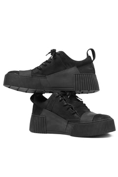 画像をギャラリービューアに読み込む, BORIS BIDJAN SABERI HORSE LEATHER LOW CUT SNEAKER / WASHED AND HAND TREATED "BAMBA2.1" (BLACK)