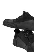 画像をギャラリービューアに読み込む, BORIS BIDJAN SABERI HORSE LEATHER LOW CUT SNEAKER / WASHED AND HAND TREATED "BAMBA2.1" (BLACK)